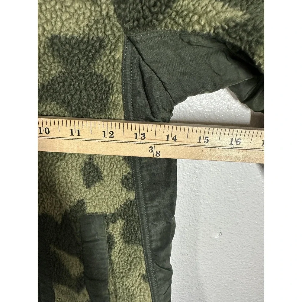 Champion Jacket Womens XS Green Camo Fleece Full‎ Zip Nylon Panels Warm Outdoor